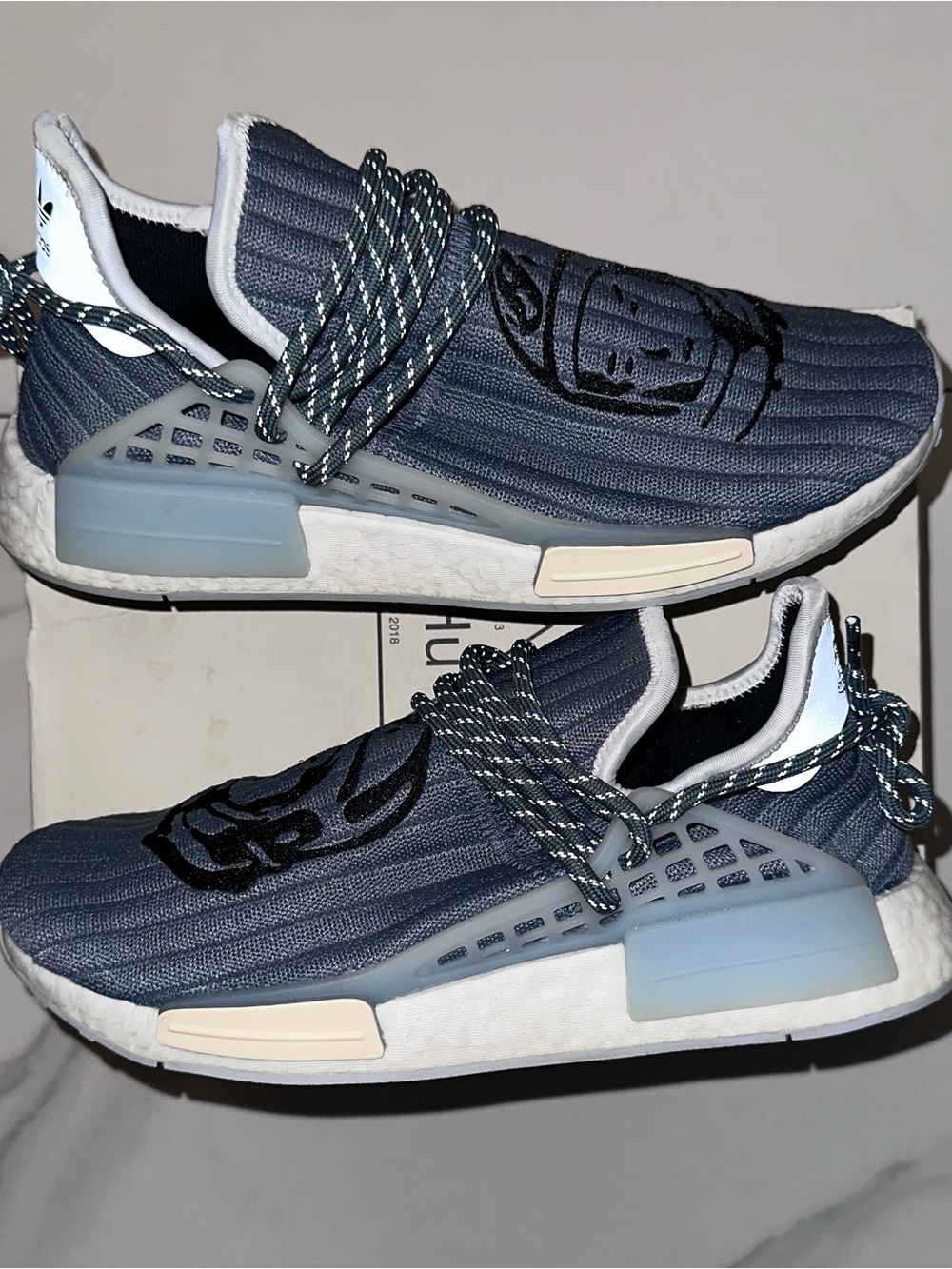 2021 BBC Ice Cream x Pharrell x adidas NMD Hu Human Race Astronaut Size 8.5